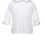 3/4 Sleeve Shirt with Red