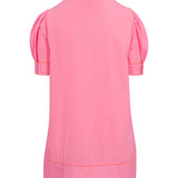 Elephant Dress Short Sleeve Pink with Orange Trim by Kate Leigh