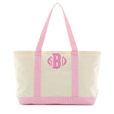 Medium Midi Coated Canvas Trim Tote