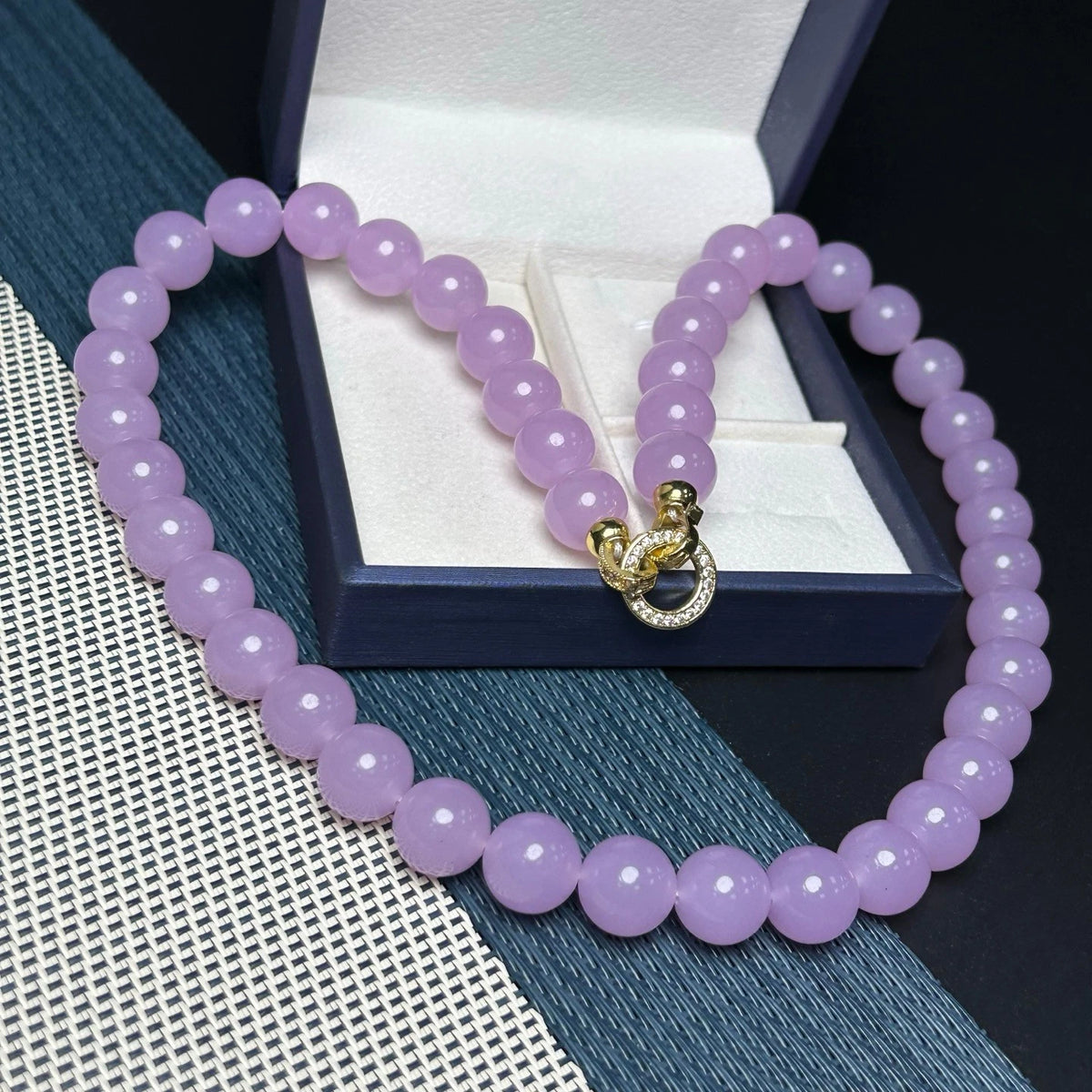 Purple Beaded Magnetic Necklace