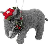 Wool Felt Safari Animal Ornament