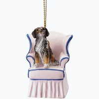 Vintage Reproduction Dog in Chair Ornament