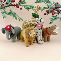 Wool Felt Safari Animal Ornament