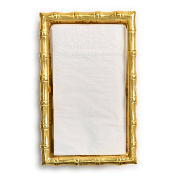 Golden Bamboo Guest Towel / Napkin Holder - Aluminum