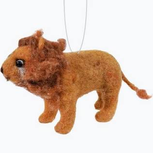 Wool Felt Safari Animal Ornament