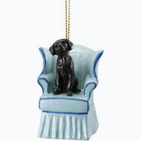 Vintage Reproduction Dog in Chair Ornament