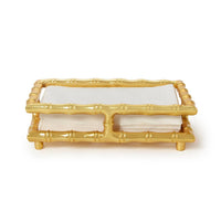 Golden Bamboo Guest Towel / Napkin Holder - Aluminum