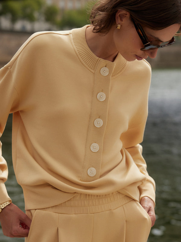 Varley Reena Button Front Sweat