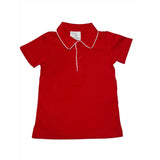 Red Pima Boys Polo