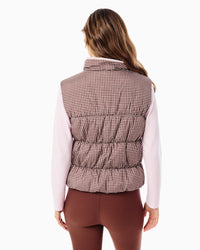 Addison Bay Puffer Whitfield Vest - Milk Chocolate Gingham