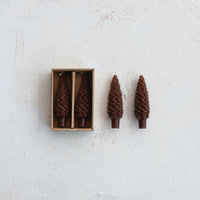 Pinecone Shaped Taper Candles in Box