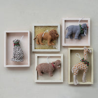 Wool Felt Safari Animal Ornament