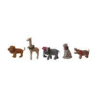 Wool Felt Safari Animal Ornament