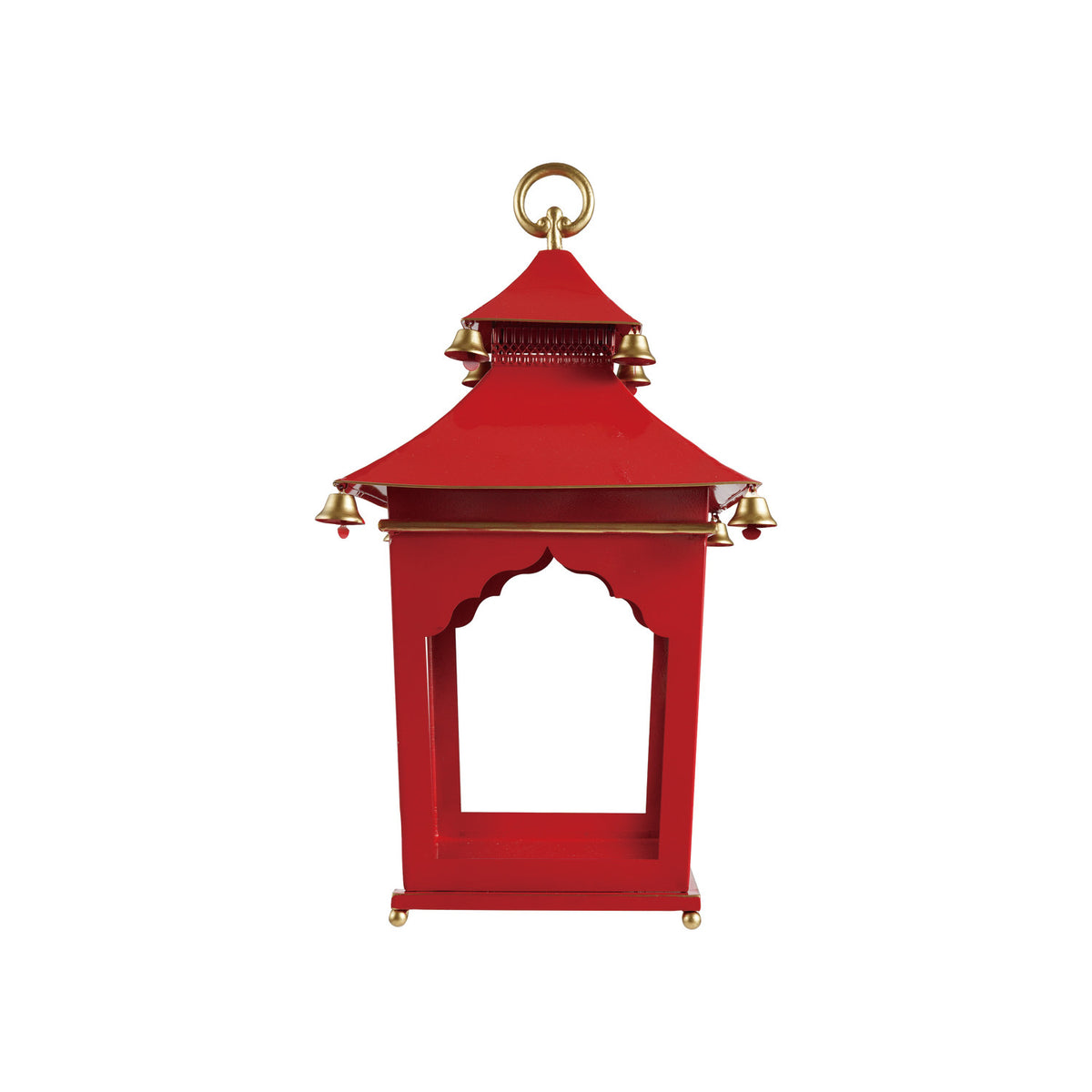 Metal Lantern with Bells & Handle