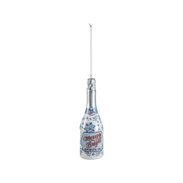 Merry & Bright Champagne Bottle Ornament