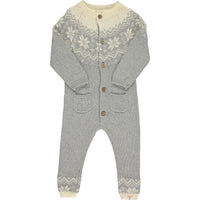 Polar Knitted Romper Grey Fairisle