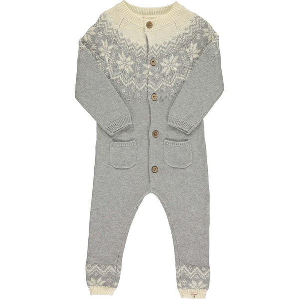 Polar Knitted Romper Grey Fairisle